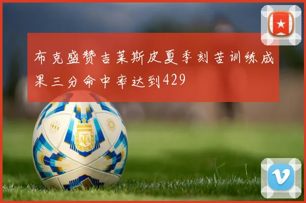 布克盛赞吉莱斯皮夏季刻苦训练成果三分命中率达到429